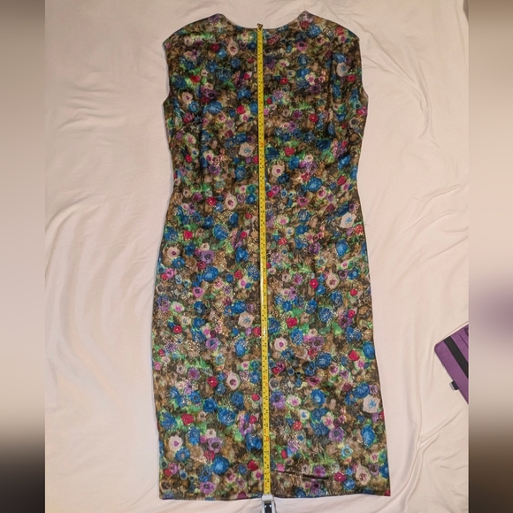Vintage Mid Century  (50s  Or‎ 60s (?)) Floral Sheath Dress - Picture 4 of 10